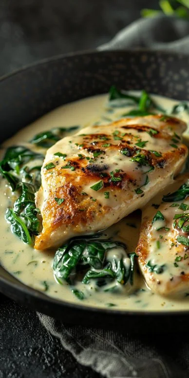 Pollo Florentina Espinaca Cremosa