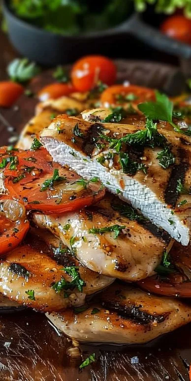 Pollo mantequilla ajo tomate