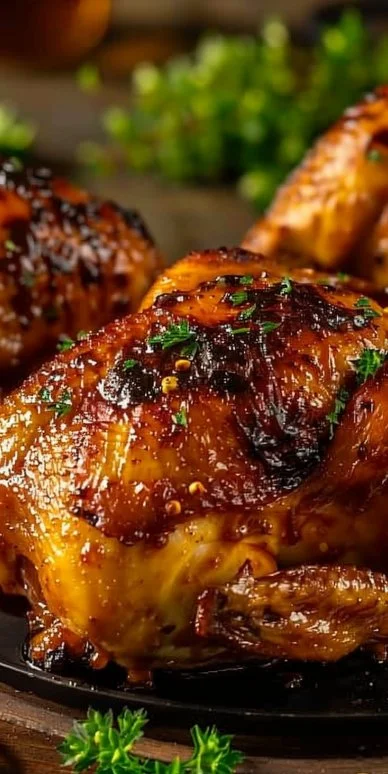 Pollo miel jugoso horno