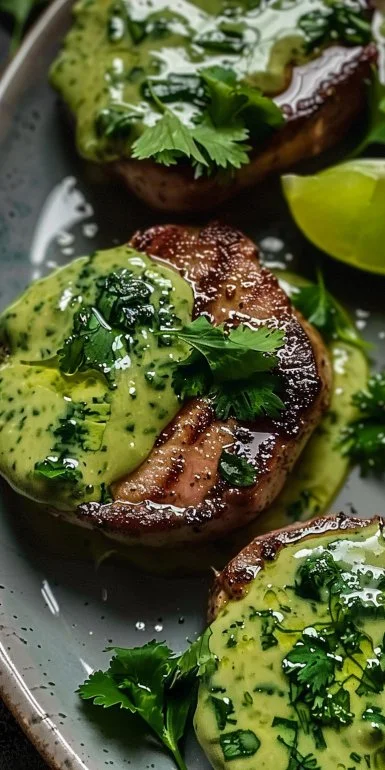 Receta de salsa cremosa de ajo, lima y cilantro