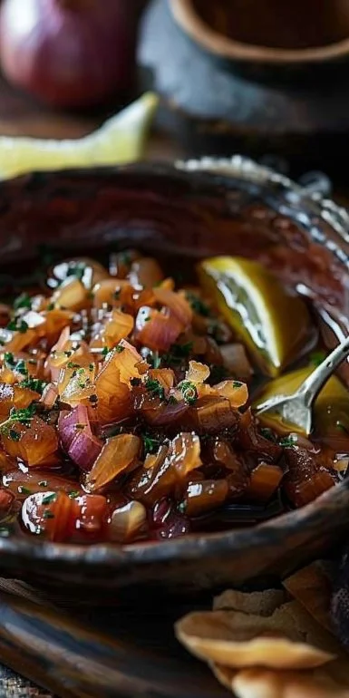 Receta de Salsa de Cebolla Caramelizada sabrosa y fácil de preparar.