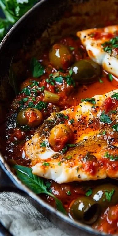 Salsa Puttanesca para Pescado Blanco