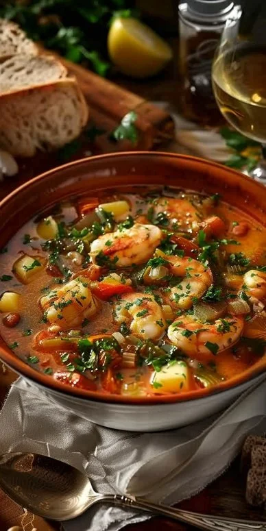 Sopa de pescado tradicional vasca