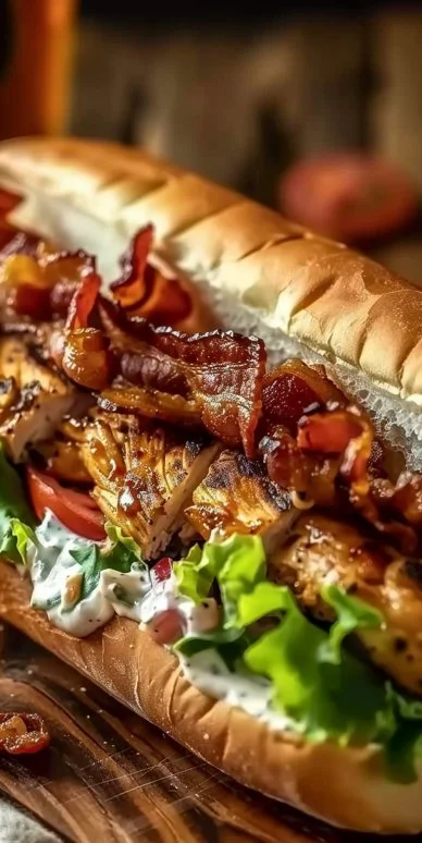 Sub Pollo Bacon Ranch disfrutar