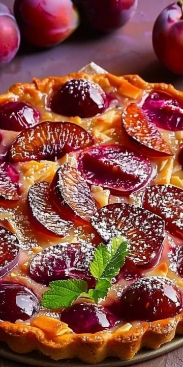 Tarta Clafoutis de Ciruelas