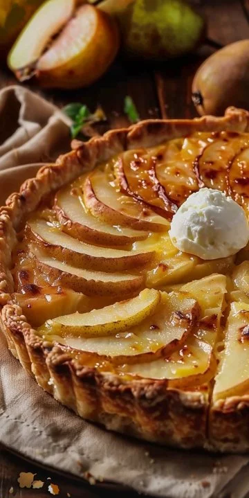 Tarta de Ricotta y Pera