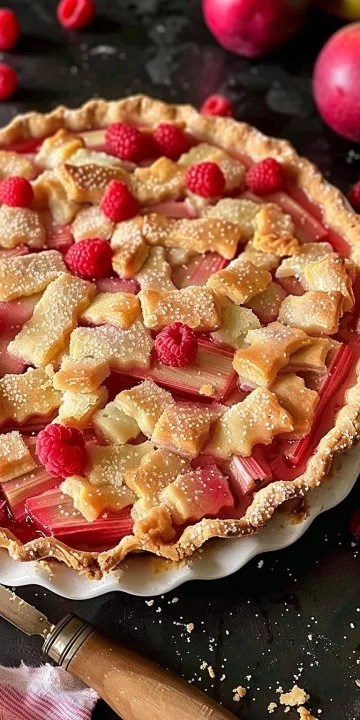 Tarta de Ruibarbo Crujiente