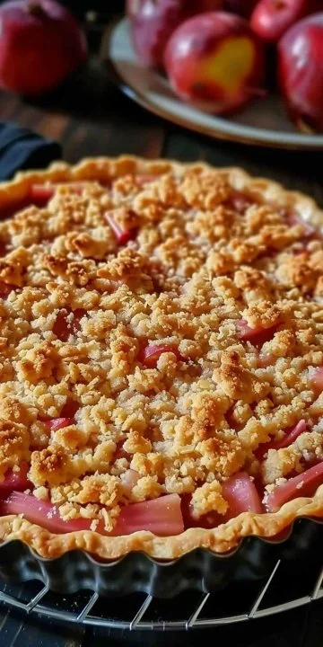 Tarta de Ruibarbo Crumble