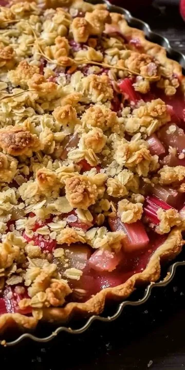 Tarta de Ruibarbo Desmenuzada