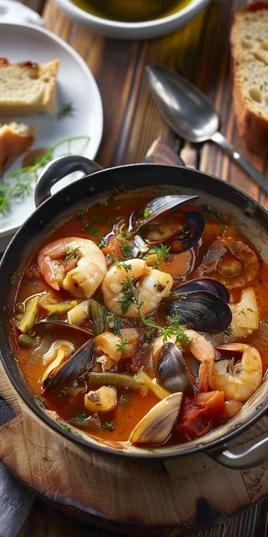 The best recipe for cooking traditional fish and seafood stew easily