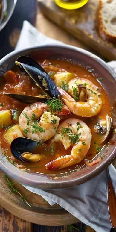 The best recipe for cooking traditional fish and seafood stew easily