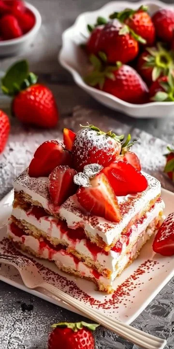 Tiramisu de Fresas Delicioso