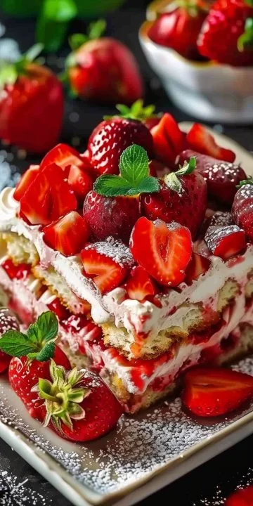 Tiramisu de Fresas Delicioso