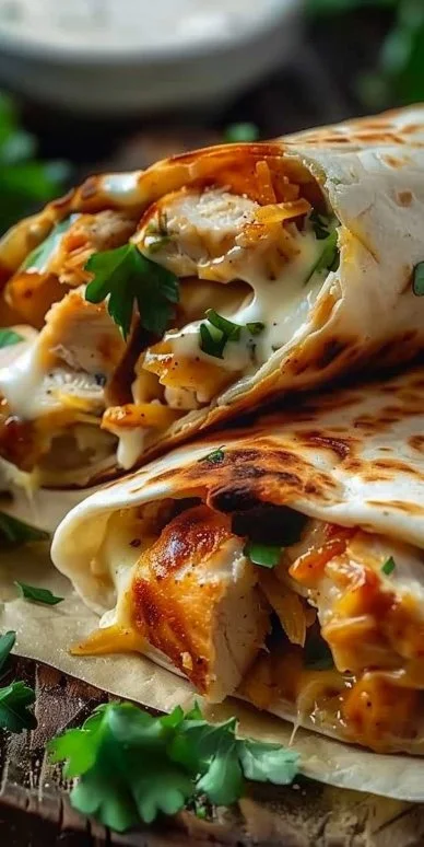 Wraps de Pollo Queso Ajo