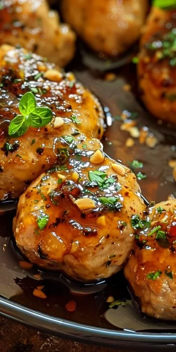 Albóndigas de pollo mostaza y arce en la olla de cocción lenta: Una receta irresistible.