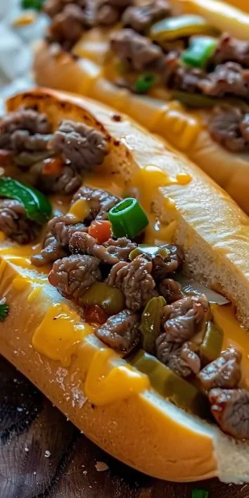Barquetas estilo cheesesteaK