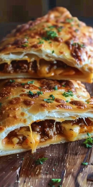 Calzones de Carne y Cheddar