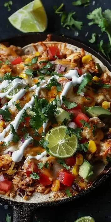 ¡Cazuela de Pollo y Granos Enteros para Fiestas Tacos