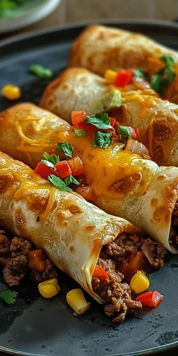 Chimichangas Crujientes de Carne