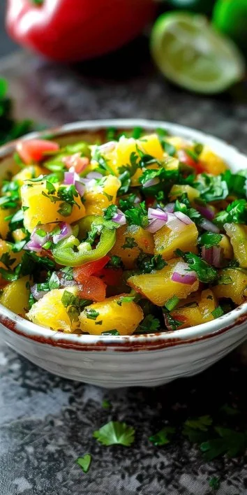 Increíble Salsa de Piña y Jalapeño: Explosión de 20 Calorías