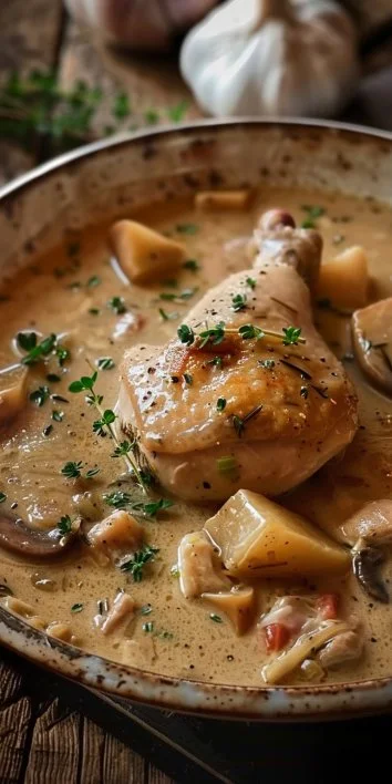 Mijotado Cremoso de Pollo