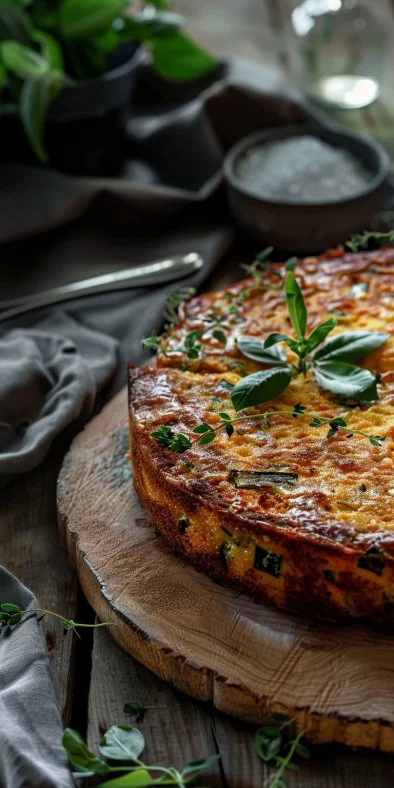 Pastel Salado de Calabacín y Parmesano