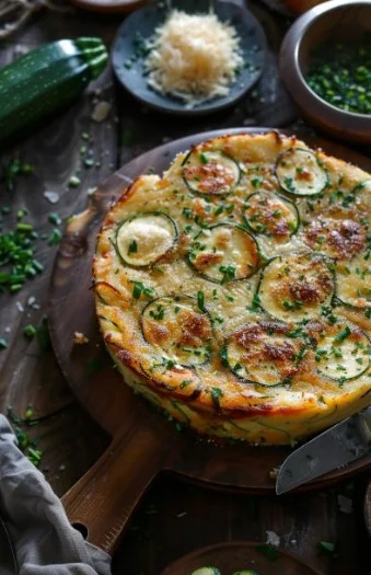 Pastel Salado de Calabacín y Parmesano