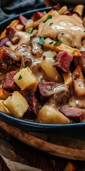 Poutine Familiar con Carne Ahumada