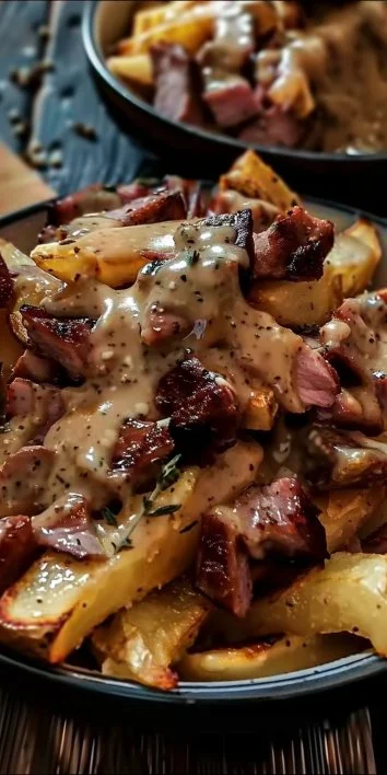 Poutine Familiar con Carne Ahumada: ¡Una Receta que Hará Sonreír a Toda la Familia!