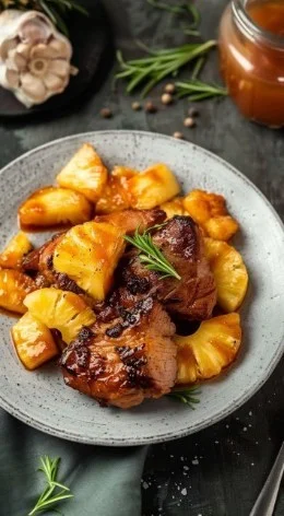 Receta de salsa de piña para carne, fácil y deliciosa.