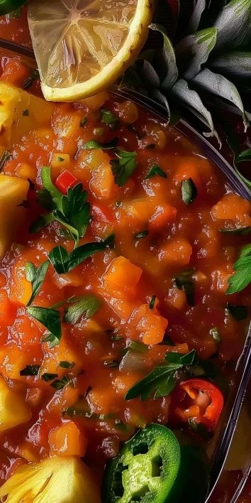 Salsa de Piña y Habanero en un frasco, ideal para acompañar platos.