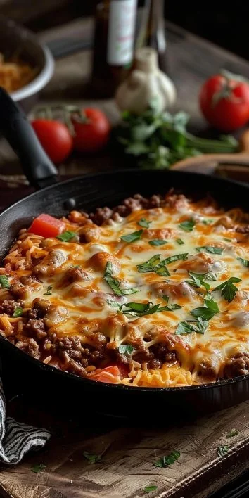 Sartén de Carne y Queso