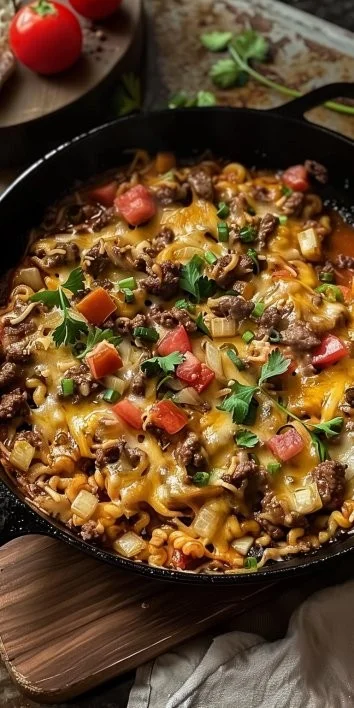 Sartén de Carne y Queso