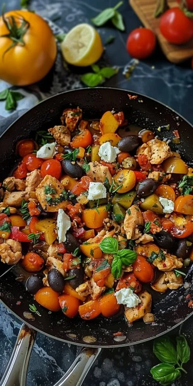 Skillet Mediterráneo de Pavo