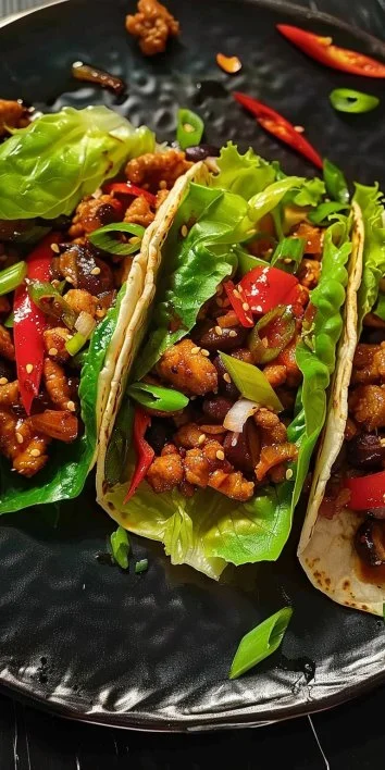 Tacos de Lechuga Picantes